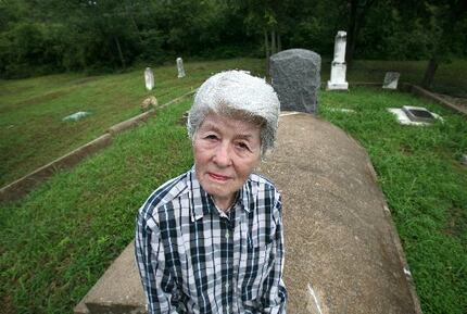 Frances James became the unofficial guardian of the Garvin Memorial Cemetery near Bachman...