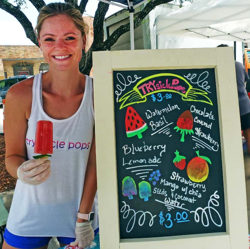 Heather Williams makes her Trysicle Pops at home  five minutes away  from Rockwall Farmers...