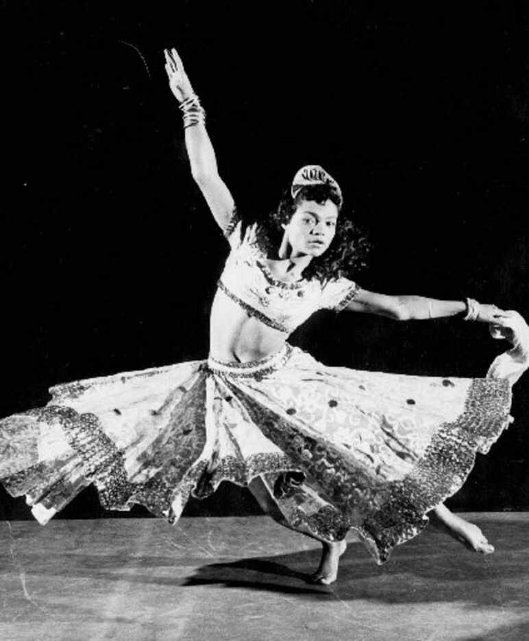 Eartha Kitt performs in a 1955 production of the Oscar Wilde play Salome.