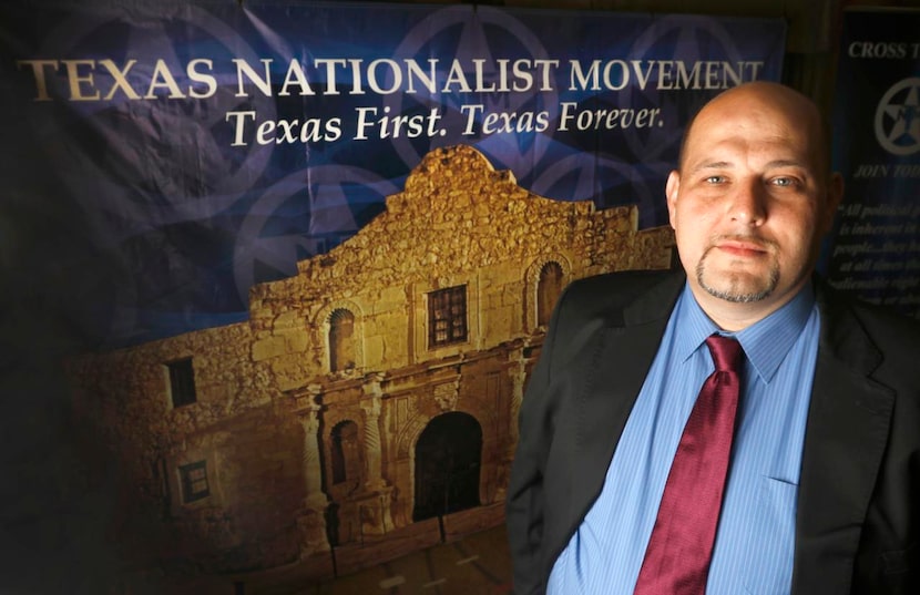  Daniel Millerâs Texas Nationalist Movement has been recruiting people statewide to help...