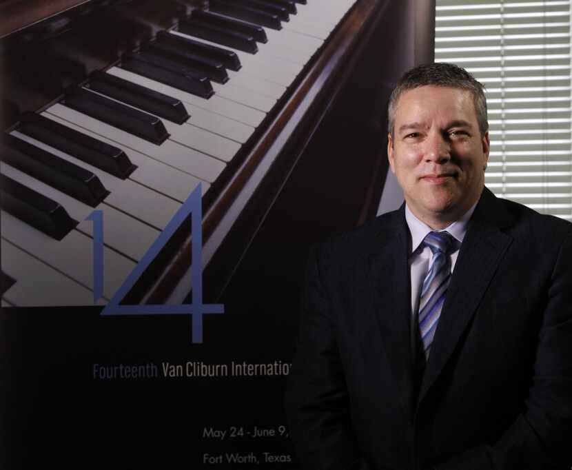 Jacques Marquis, president/CEO of Cliburn Foundation in his office in Fort Worth 
