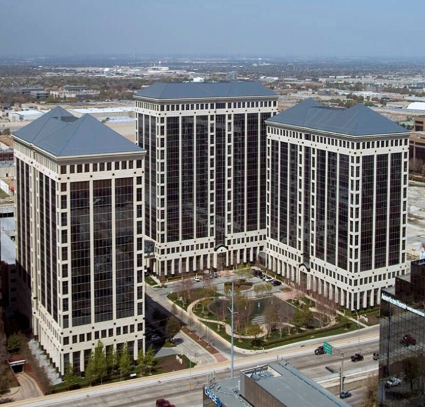 The building is part of the 3-tower International Plaza complex.