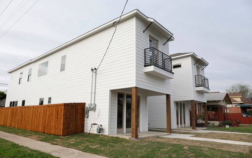 New town homes located at the intersection of North Llewellyn Avenue and Melba Street in the...