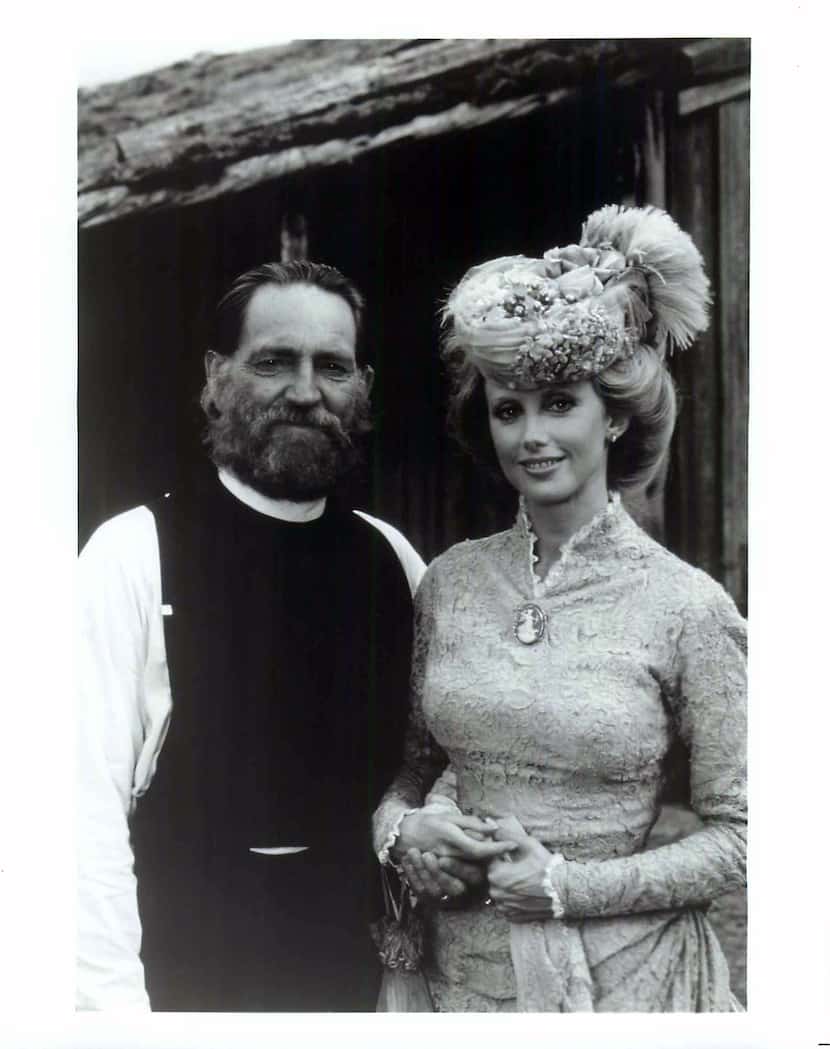 Willie Nelson and Dallas native Morgan Fairchild in the TV movie "Red Headed Stranger,"...