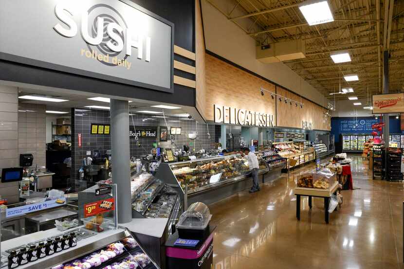 The recently remodeled sushi, deli and bakery sections at a Kroger Marketplace in Frisco are...