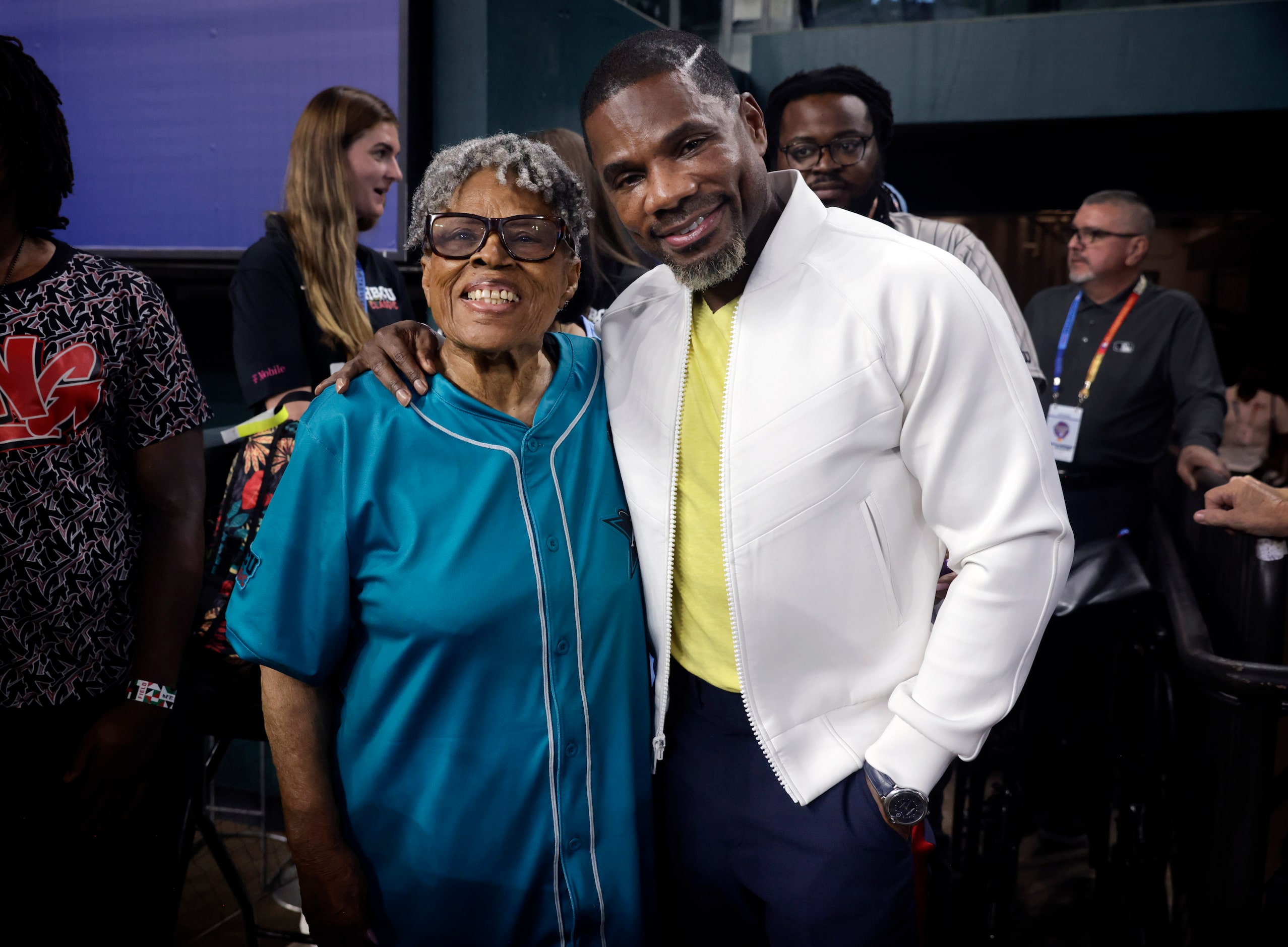 Fort Worth legends Opal Lee, the grandmother of Juneteenth (left) and Grammy Award winning...