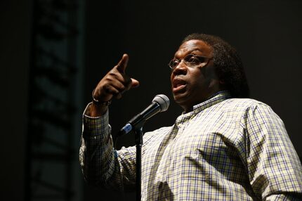 Curtis King teaches during a 2015 event at The Black Academy of Arts and Letters.