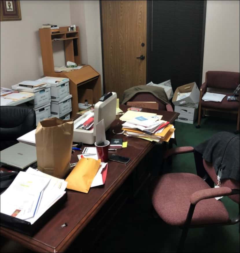 Doc Gallagher's desk. Although he collected $30 million in recent years from investors, he...