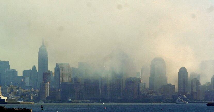 The New York City skyline on Sept. 11, 2001.