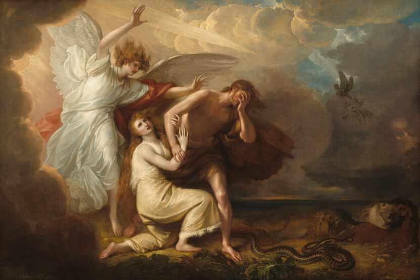 The Expulsion of Adam and Eve from Paradise,  by Benjamin West. (1791).  
