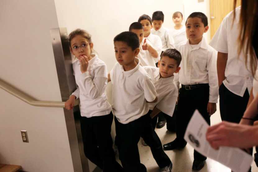 Resegregation at public schools such as  the Dallas district's Adelfa Callejo Elementary...