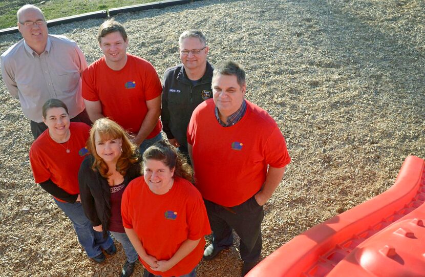 
Sachse Parks and Recreation Department Director Lance Whitworth (back row, from left),...