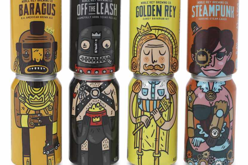 Golden Rey Dandy Bavarian Wit (second from right) and other beers by Noble Rey Brewing Co.,...