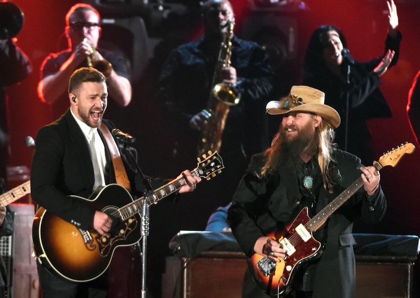 Justin Timberlake and Chris Stapleton  (Photo by Chris Pizzello/Invision/AP)