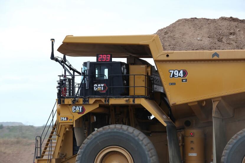 This autonomous mining truck is Caterpillar Inc.'s first electric drive model.