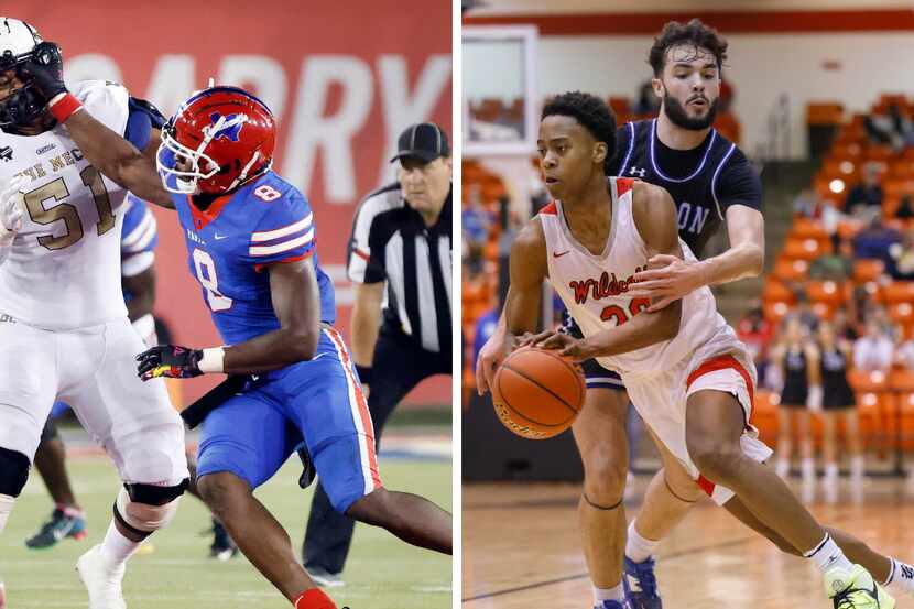 Duncanville's Colin Simmons (left) and former Lake Highlands star Tre Johnson (right) have...