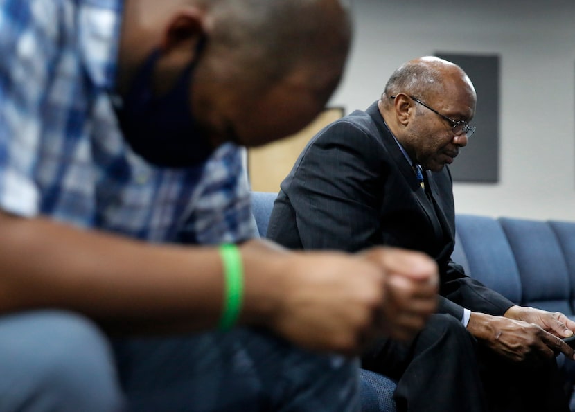 Cornerstone Baptist Church pastor Chris Simmons (right) and Donald Wesson, program director...