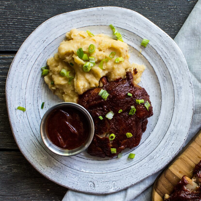 Instant Pot Ribs and "Gravied" Mashed Potatoes (Photo by Rebecca White)