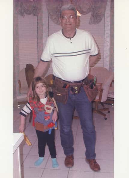 Haley Samsel as a child with her grandfather Albert Fierro