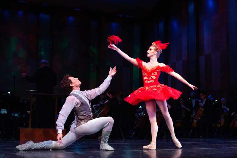 Andre Silva and Nicole Von Enck portrayed Prince Ivan and the Firebird in a Fort Worth...