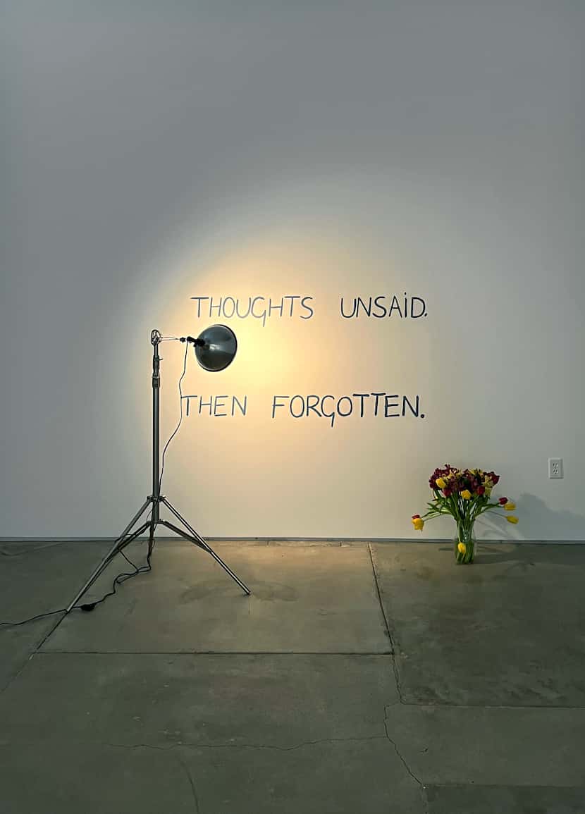 Bas Jan Ader's 1973 installation "Thoughts Unsaid, Then Forgotten" is being displayed the...