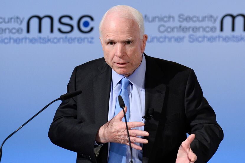 US senator John McCain speaks on the first day of the 53rd Munich Security Conference (MSC)...
