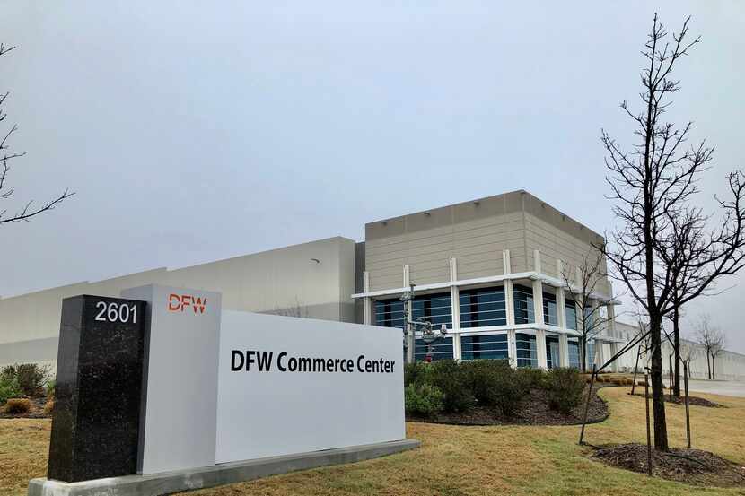 The DFW Commerce Center building is near the south end of DFW Airport.