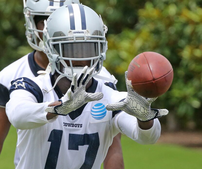 Dallas Cowboys wide receiver Allen Hurns (17) is pictured at Dallas Cowboys mandatory...