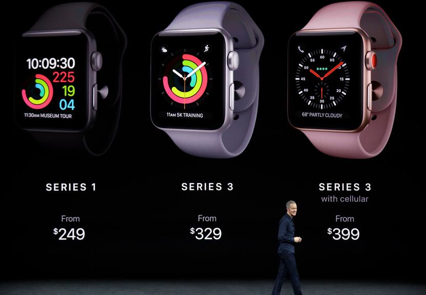 Jeff Williams, Apple's chief operating officer, showed off the Apple Watch evolution in...