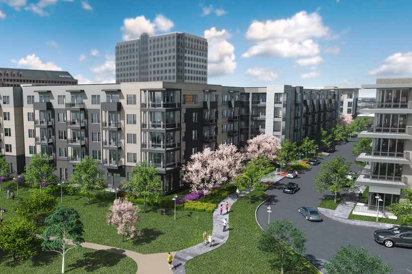 The Jefferson East Branch apartments will be built in two phases on the tollway in Farmers...