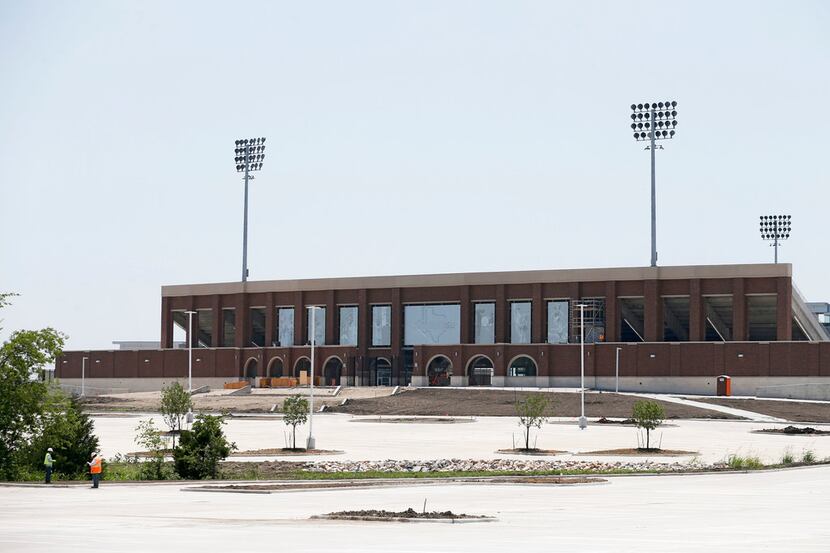 Construction continues at McKinney ISD Stadium in McKinney on Friday, June 1, 2018. Cracking...