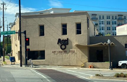 The funky-shaped 9,000 Asel Art Supply building will be cut down the middle and turned into...