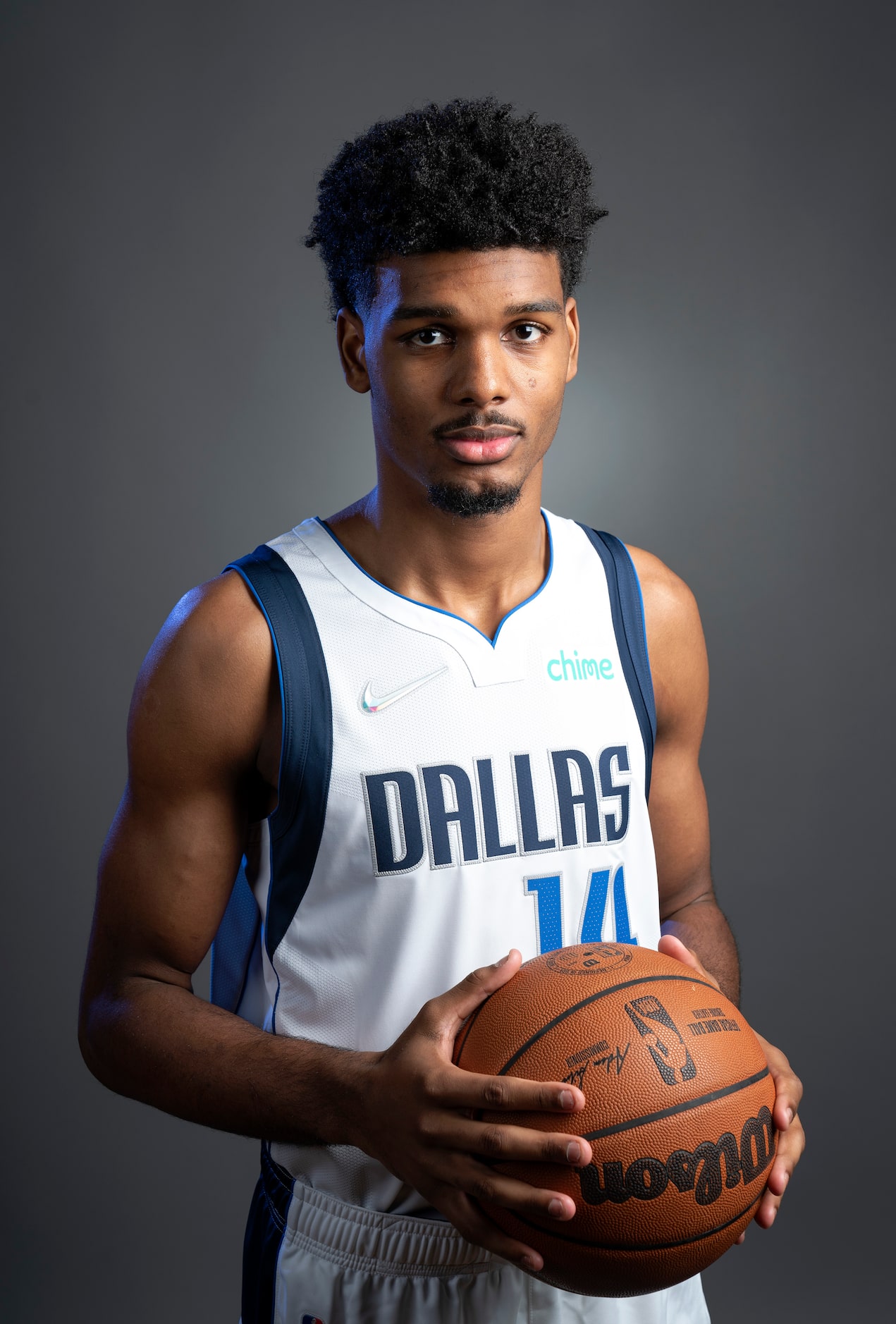 Dallas Mavericks forward Feron Hunt (14) poses for a portrait during the Dallas Mavericks...