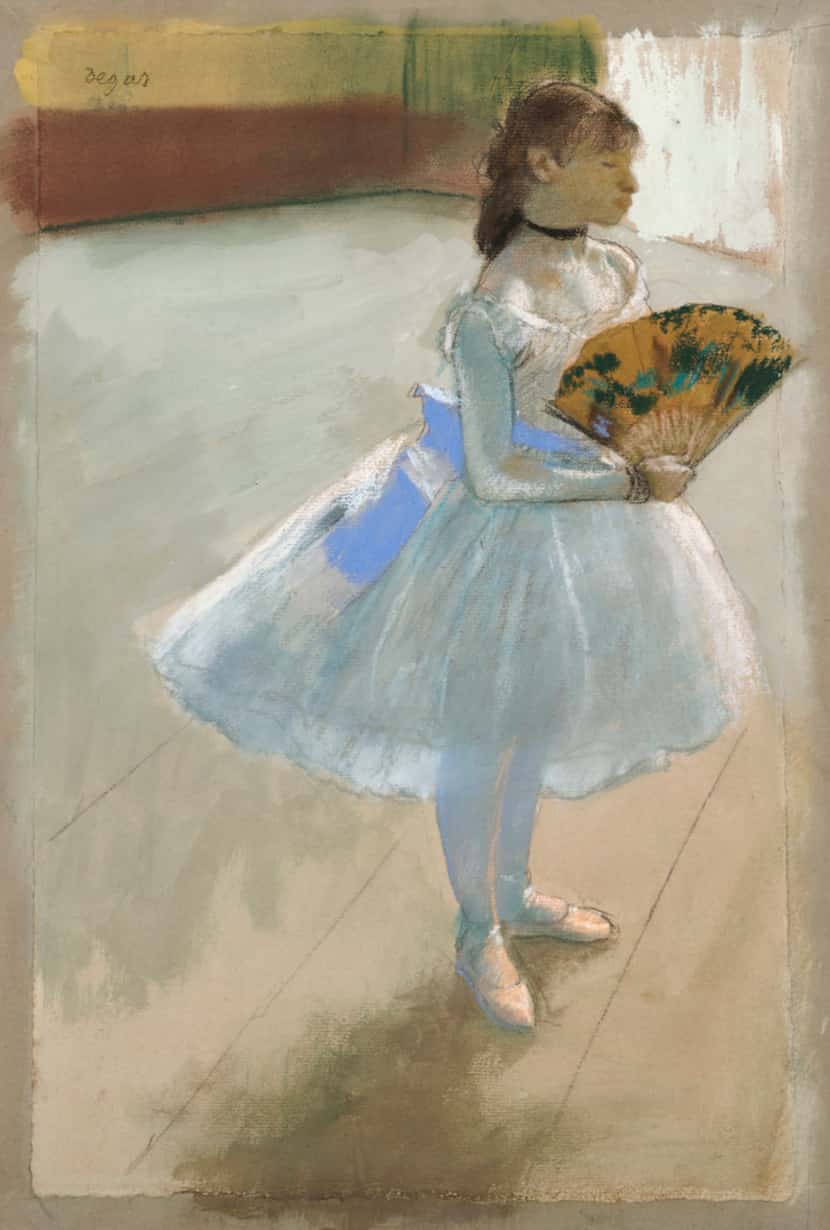 Edgar Degas, French, 1834 - 1917. Dancer with a Fan, circa 1879; pastel sheet, Dallas Museum...