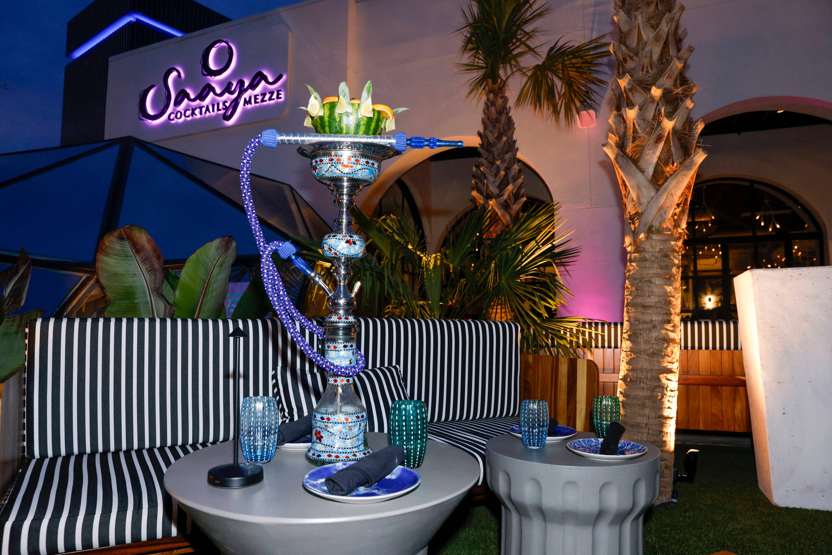 A hookah pictured outside Saaya in Deep Ellum, Saturday, June 17, 2023, in Dallas.