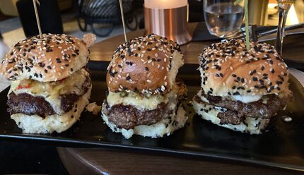 Wagyu smash burgers at Clifton Club in Dallas