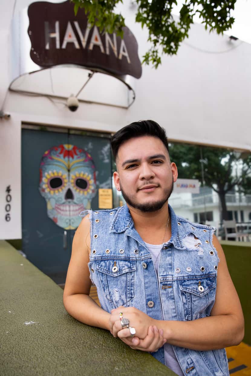 Mariano Pintor is shown outside Havana Lounge, the first gay bar he visited. 