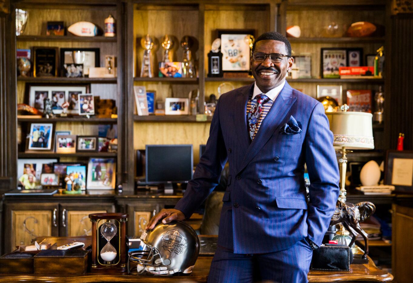 Former Dallas Cowboys receiver and NFL Hall of Famer Michael Irvin poses for a portrait in...
