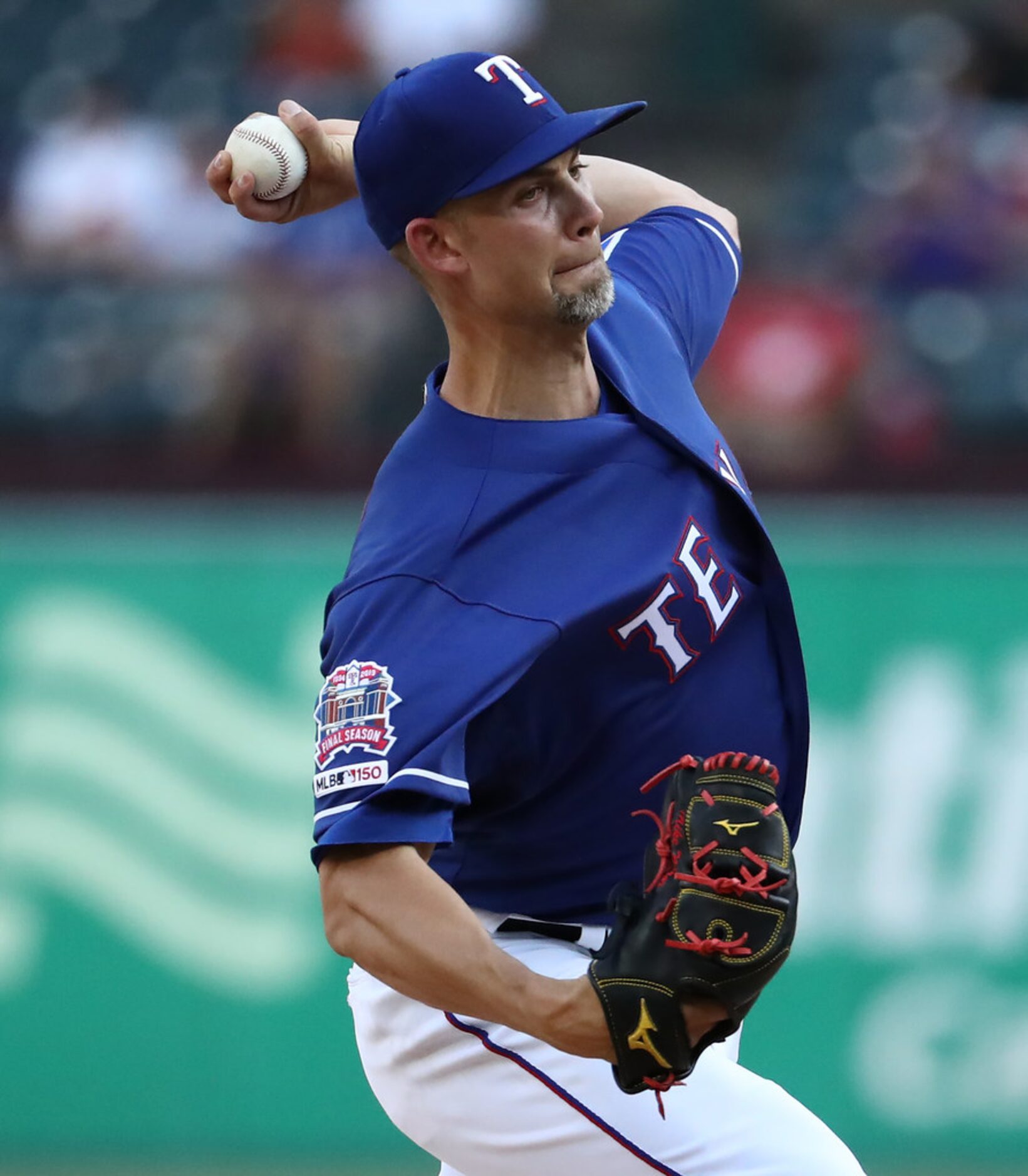 ARLINGTON, TEXAS - AUGUST 21:  Mike Minor #23 of the Texas Rangers throws against the Los...