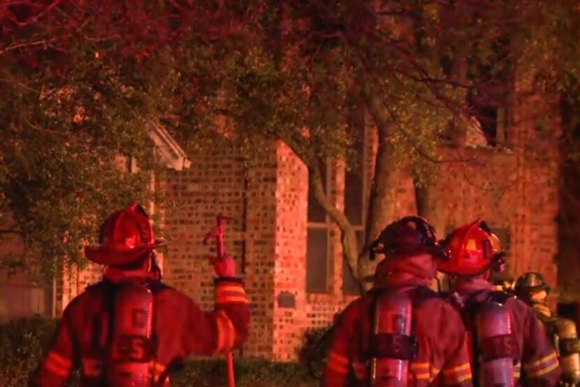Plano firefighters needed more than an hour to put out a fire in a two-story home Monday night.