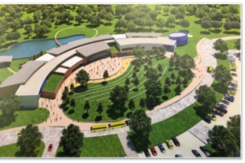 This rendering shows design plans for a STEAM Center that Allen ISD plans to build. The...