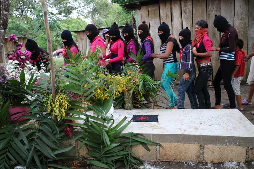 Una comunidad en Chiapas con pobladores del Ejército Zapatista de Liberación Nacional.(GETTY...