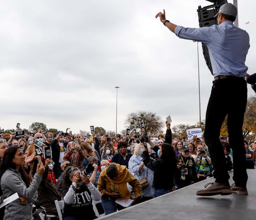 Beto O'Rourke, Democratic candidate for Texas governor, spoke at a rally in Dallas on...