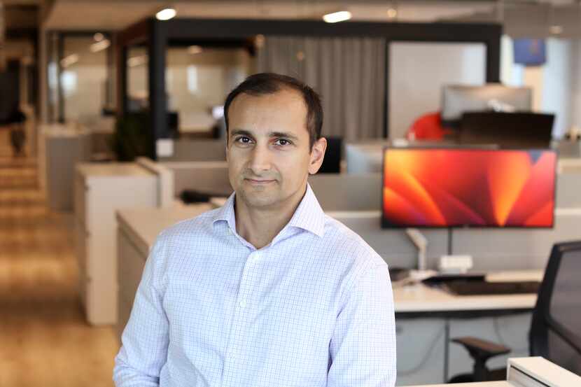 Chief digital and technology officer Sandeep Davé in CBRE's offices in Richardson.