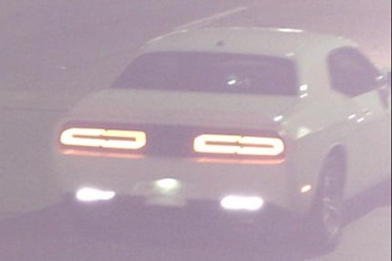 Police released an image of a white Dodge Challenger that did not have license plates, which...