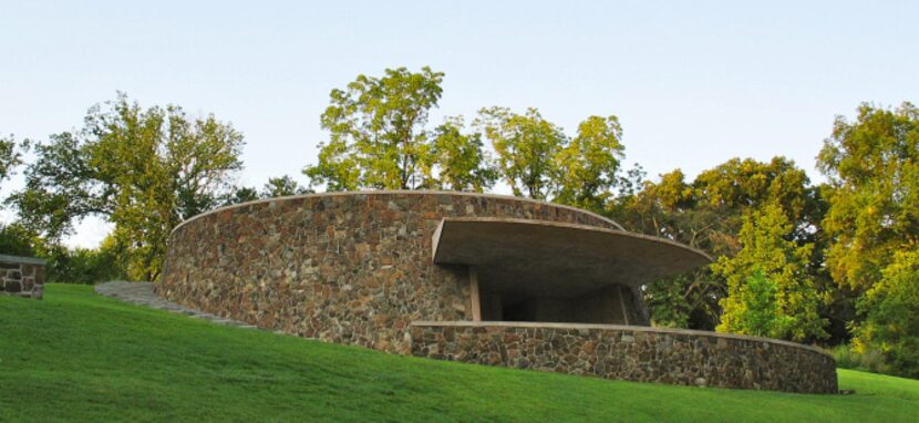 "The Way of Color," a Skyspace by James Turrell, is the first installation visitors see on...