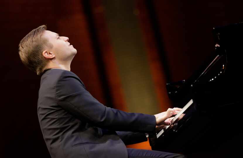 Pianist Dmytro Choni performs in the semifinal round of the 2022 Van Cliburn International...