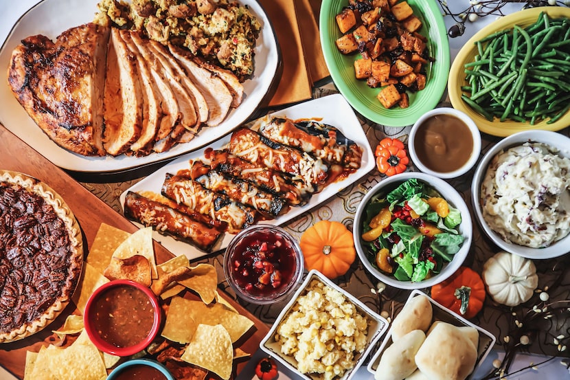 Blue Mesa Grill's to-go Thanksgiving package includes a whole roasted boneless turkey...