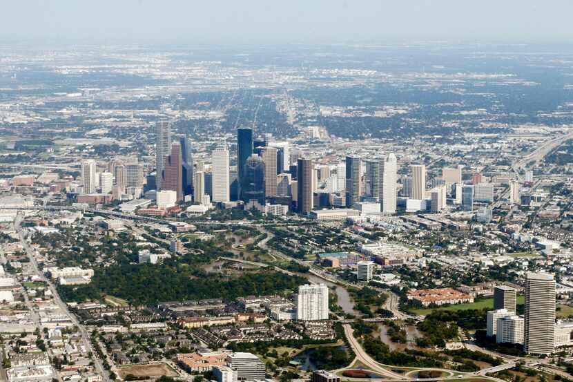 Downtown Houston skyline on Wednesday, September 6, 2017.