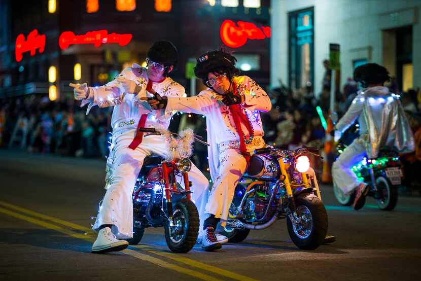 The World Famous Wheelie-ing Elvi make a return trip to the GM Financial Parade of Lights in...